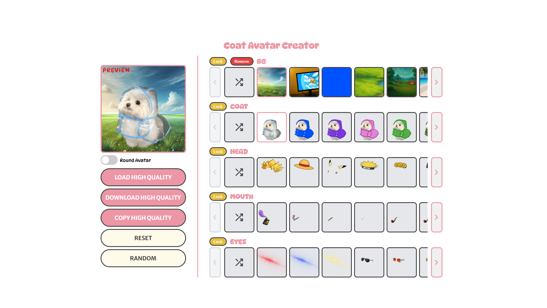 Coat Dog Avatar Creator - Farcaster Mini Apps screenshot